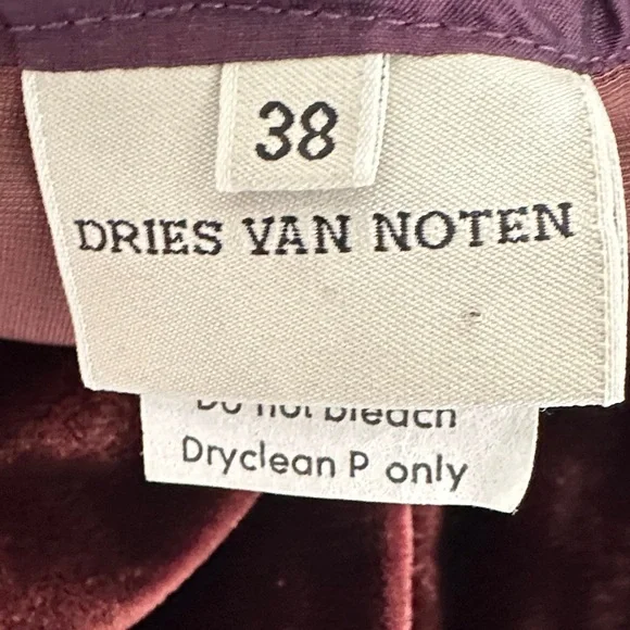 DRIES VAN NOTEN Velvet Maxi Skirt Merlot Size 38 - Picture 2 of 6